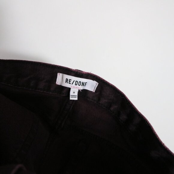 Re/Done Straight Leg Jeans in Rich Brown - Picture 4 of 7